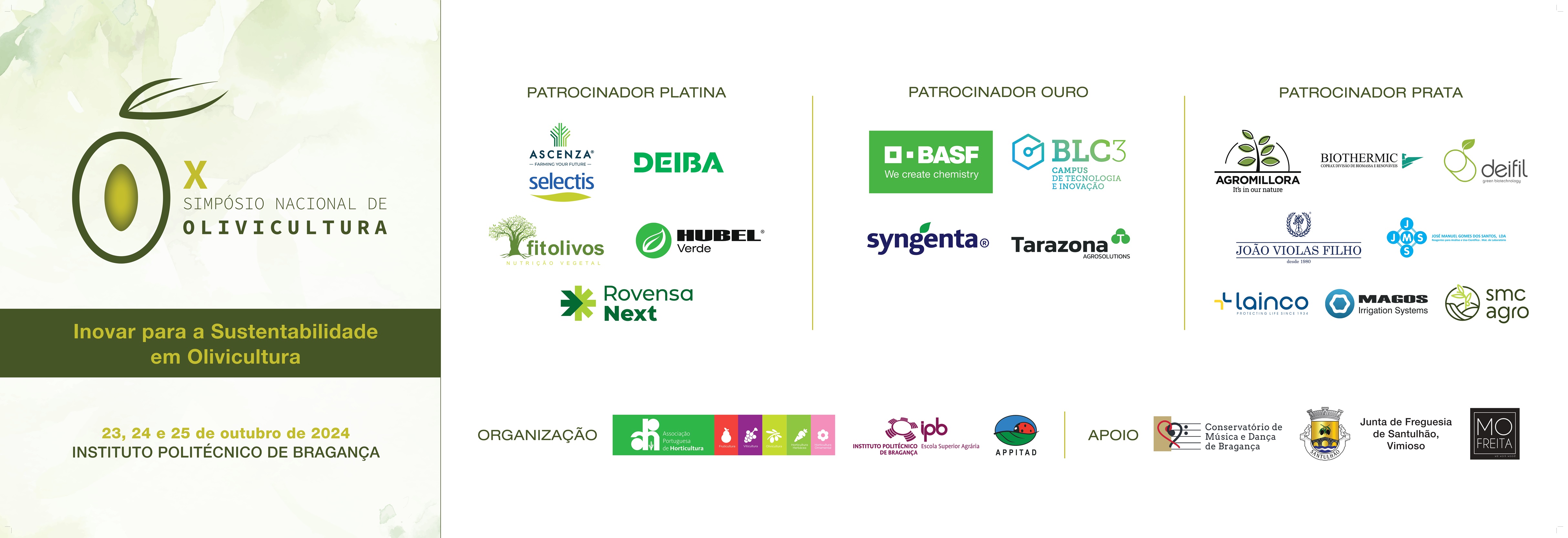 X Simpósio Nacional de Olivicultura reunirá 150 participantes em Bragança nos dias 23, 24 e 25 de Outubro